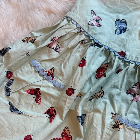 Hanna Andersson Mint Dress with Butterfly and Ladybug Pattern - Picture 4 of 4